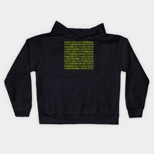 Green nordic runes pattern Kids Hoodie